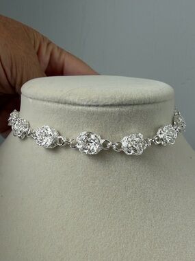 Plated silver overlay Rose Bracelet
